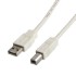 ITB USB 2.0 A/B M/M 0.8m 0.8m USB A USB B Bianco cavo USB