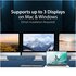 j5create USB C Docking Station- Supporta fino a 3 display contemporaneamente | HDMI, DisplayPort, VGA, 100W PD Fast Charging, Gigabit Ethernet | Viene fornito con scomparto per cavi di tipo C (JCD543)