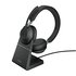 JABRA Evolve2 65 MS Stereo Cuffia USB A Bluetooth Nero
