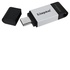 Kingston 80 USB 256 GB USB C 3.2 Gen 1 Nero, Argento