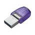 Kingston MicroDuo 3C USB 256 GB 3.2 Gen 1 Acciaio inossidabile, Porpora