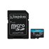 Kingston microSDXC Canvas Go Plus Gen4 200MB/s A2 U3 V3 64 GB + adattatore