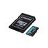 Kingston microSDXC Canvas Go Plus Gen4 200MB/s A2 U3 V3 64 GB + adattatore