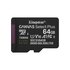 Kingston Technology 64GB microSDXC Canvas Select Plus Gen3 100MB/s A1 (Adattatore SD incluso)