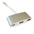 LC Power LC-HUB-C-MULTI-4 hub di interfaccia USB 3.2 Gen 1 (3.1 Gen 1) Type-C Argento, Bianco