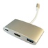 LC Power LC-HUB-C-MULTI-4 hub di interfaccia USB 3.2 Gen 1 (3.1 Gen 1) Type-C Argento, Bianco