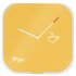 LEITZ 90170019 Orologio da parete in Quarzo Quadrato Giallo