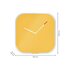 LEITZ 90170019 Orologio da parete in Quarzo Quadrato Giallo