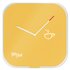 LEITZ 90170019 Orologio da parete in Quarzo Quadrato Giallo