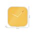 LEITZ 90170019 Orologio da parete in Quarzo Quadrato Giallo