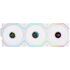 Lian Li UNI FAN TL-LCD pale inverse wireless, confezione da 3 con controller Reverse - 120mm, Bianco