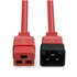 LINDY 30125 cavo di alimentazione Nero, Rosso 3 m Accoppiatore C20 Accoppiatore C19
