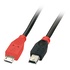 LINDY 31717 cavo USB 0,5 m 2.0 Mini-USB B Micro-USB B Nero, Rosso