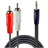 LINDY 35680 1m 3.5mm 2 x RCA Nero cavo audio