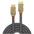LINDY 36290 0.5m DisplayPort DisplayPort Oro, Grigio cavo DisplayPort