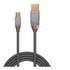 LINDY 36630 cavo USB 0,5 m 2.0 USB A Mini-USB B Grigio