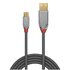 LINDY 36650 cavo USB USB 2.0 0,5 m USB A Micro-USB B Grigio