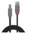 LINDY 36670 cavo USB 0,2 m 2.0 USB A USB B Nero, Grigio