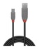 LINDY 36724 cavo USB 3 m USB A Mini-USB B Maschio Nero