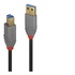 LINDY 36743 cavo USB 3 m 3.2 Gen 1 (3.1 Gen 1) USB A USB B Nero, Grigio