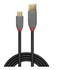 LINDY 36911 cavo USB 1 m USB C USB A Nero, Grigio