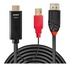 LINDY 41424 DisplayPort HDMI-A + USB-A Nero