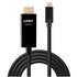 LINDY 43291 cavo e adattatore video 1 m USB tipo-C HDMI tipo A (Standard) Nero