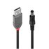 LINDY 70268 cavo USB USB 2.0 1,5 m USB A dC Nero
