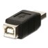 LINDY 71231 adattatore per inversione del genere dei cavi USB A USB B Nero