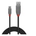 LINDY Anthra Line cavo USB 3 m 2.0 USB A Micro-USB B Nero, Grigio