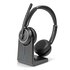 LINDY L118 Auricolare Cablato A Padiglione Ufficio USB tipo-C Bluetooth Base di ricarica Nero