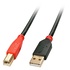 LINDY USB A/USB B 10m cavo USB Maschio Nero, Rosso