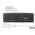 Link TASTIERA ITALIANA USB 108 TASTI COLORE NERO IN PLASTICA RICICLATA