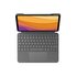 Logitech Combo Touch Custodia con Tastiera per iPad Air (4. gen - 2020) - Tastiera Retroilluminata Rimovibile, Trackpad Click-Anywhere, Smart Connector - Grigio.