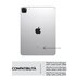 Logitech Combo Touch Custodia con Tastiera per iPad Pro 11 pollici (1a, 2a, 3a gen - 2018, 2020, 2021) - Tastiera Retroilluminata Rimovibile, Trackpad, Smart Connector - Grigio
