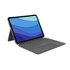 Logitech Combo Touch Custodia con Tastiera per iPad Pro 11 pollici (1a, 2a, 3a gen - 2018, 2020, 2021) - Tastiera Retroilluminata Rimovibile, Trackpad, Smart Connector - Grigio