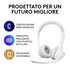 Logitech H390 USB Bianco Con audio digitale ottimizzato e controlli sul cavo