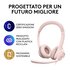 Logitech H390 USB Rosa Con audio digitale ottimizzato e controlli sul cavo