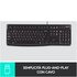 Logitech K120 USB QWERTY Italiano Nero