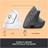 Logitech Lift Mouse Ergonomico Verticale Senza Fili Ricevitore Bluetooth Bianco