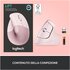 Logitech Lift Mouse Ergonomico Verticale Senza Fili Rosa