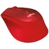 Logitech M330 Silent Plus Wireless Ottico 1000DPI Mano destra Rosso