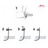 LTC - LABEL THE CABLE Label-the-cable WALL Velcro Nylon, Poliestere Nero, Bianco 50 pz