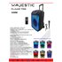 MAJESTIC Flame T55 Sistema PA Trolley 40 W Nero