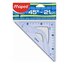 Maped 242421 squadra 45° triangle Plastica Blu, Traslucido