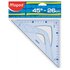 Maped 242426 squadra 45° triangle Plastica Blu, Traslucido