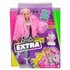 Mattel Barbie Extra Doll #3 in Pink Coat with Pet Unicorn-Pig