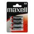 Maxell 4 x AA Batteria monouso Stilo AA Zinco-Carbonio