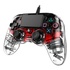 Nacon Gamepad PlayStation 4 Rosso, Trasparente