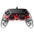 Nacon Gamepad PlayStation 4 Rosso, Trasparente